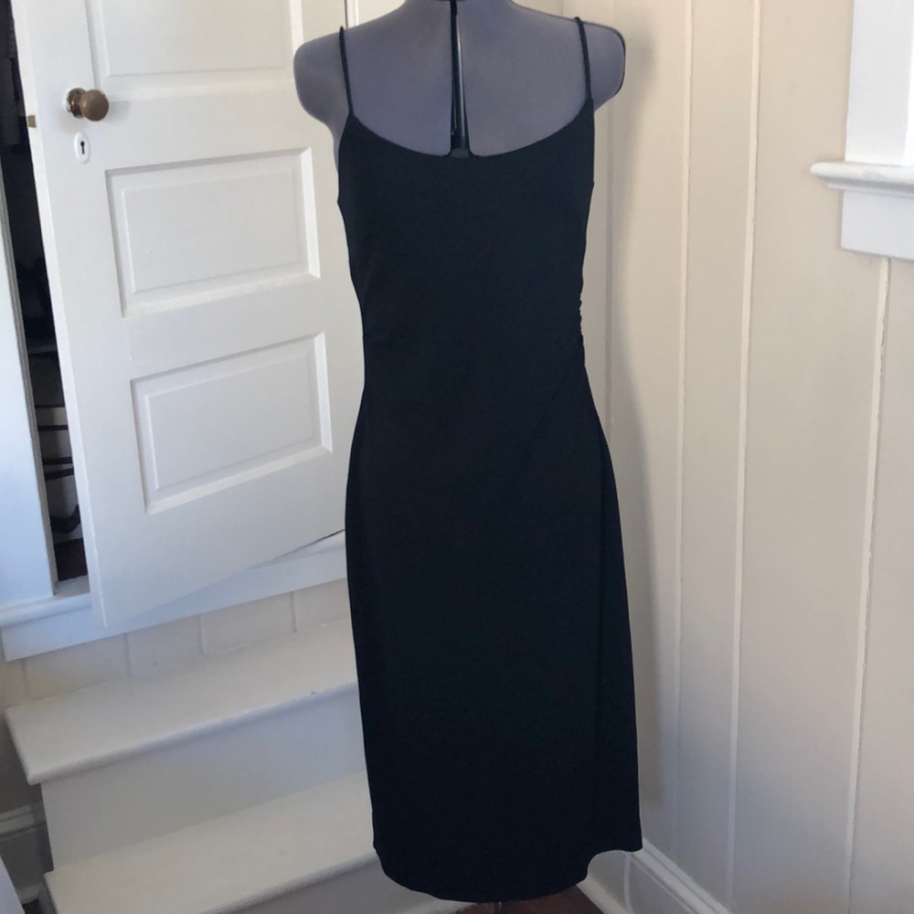 Black strapless Banana Republic dress